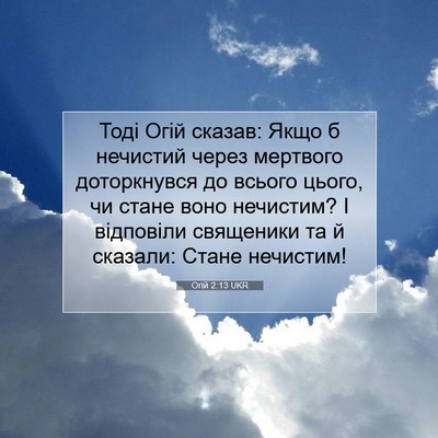 Picture 07 - Огій 2:13 UKR - Тоді Огій сказав: Якщо б - Bible Verse Picture