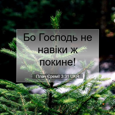 Picture 07 - Плач Єремії 3:31 UKR - Бо Господь не навіки ж - Bible Verse Picture