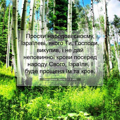Picture 07 - Повторення Закону 21:8 UKR - Прости народові своєму, - Bible Verse Picture