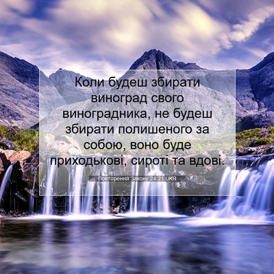 Picture 07 - Повторення Закону 24:21 UKR - Коли будеш збирати - Bible Verse Picture