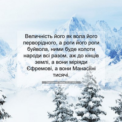 Picture 07 - Повторення Закону 33:17 UKR - Величність його як вола - Bible Verse Picture
