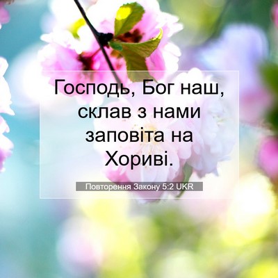 Picture 07 - Повторення Закону 5:2 UKR - Господь, Бог наш, склав з - Bible Verse Picture