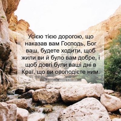 Picture 07 - Повторення Закону 5:33 UKR - Усією тією дорогою, що - Bible Verse Picture