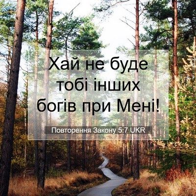 Picture 07 - Повторення Закону 5:7 UKR - Хай не буде тобі інших - Bible Verse Picture