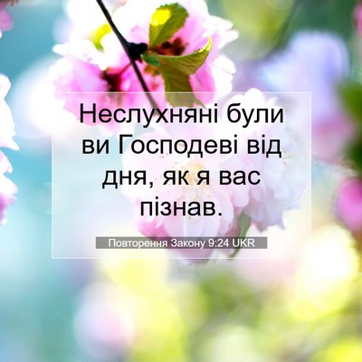 Picture 07 - Повторення Закону 9:24 UKR - Неслухняні були ви - Bible Verse Picture