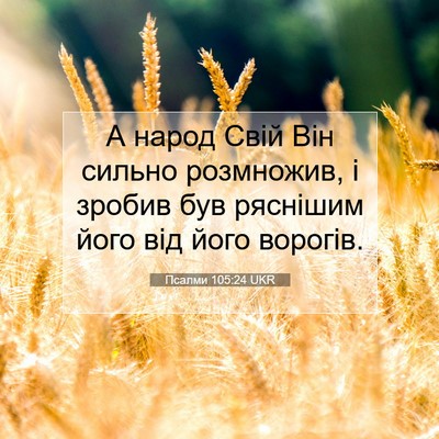 Picture 07 - Псалми 105:24 UKR - А народ Свій Він сильно - Bible Verse Picture