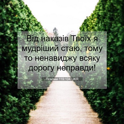 Picture 07 - Псалми 119:104 UKR - Від наказів Твоїх я - Bible Verse Picture
