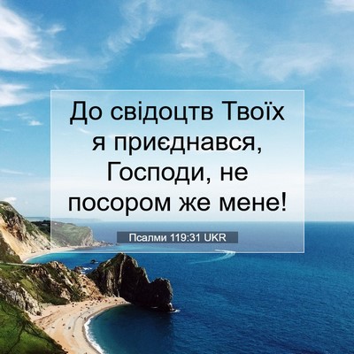 Picture 07 - Псалми 119:31 UKR - До свідоцтв Твоїх я - Bible Verse Picture