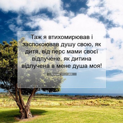 Picture 07 - Псалми 131:2 UKR - Таж я втихомирював і - Bible Verse Picture