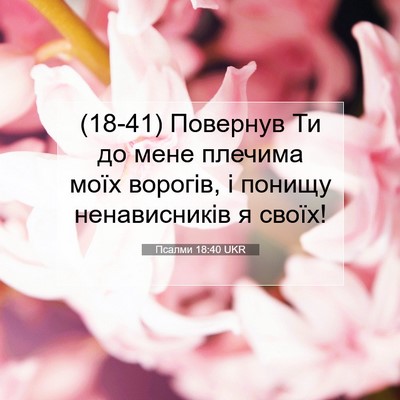 Picture 07 - Псалми 18:40 UKR - (18-41) Повернув Ти до мене - Bible Verse Picture