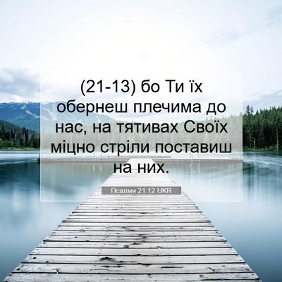Picture 07 - Псалми 21:12 UKR - (21-13) бо Ти їх обернеш - Bible Verse Picture