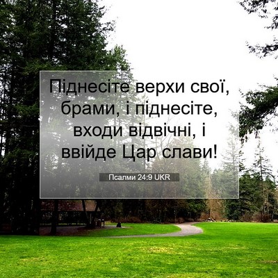 Picture 07 - Псалми 24:9 UKR - Піднесіте верхи свої, - Bible Verse Picture