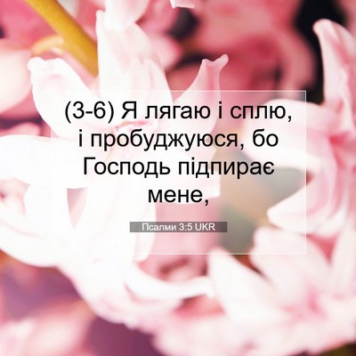 Picture 07 - Псалми 3:5 UKR - (3-6) Я лягаю і сплю, і - Bible Verse Picture