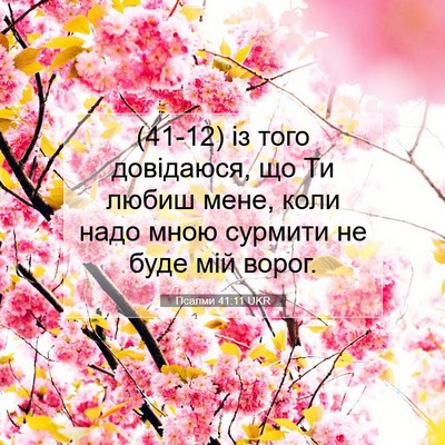 Picture 07 - Псалми 41:11 UKR - (41-12) із того довідаюся, що - Bible Verse Picture