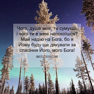 Picture 07 - Псалми 43:5 UKR - Чого, душе моя, ти сумуєш, і - Bible Verse Picture