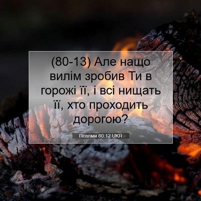 Picture 07 - Псалми 80:12 UKR - (80-13) Але нащо вилім зробив - Bible Verse Picture