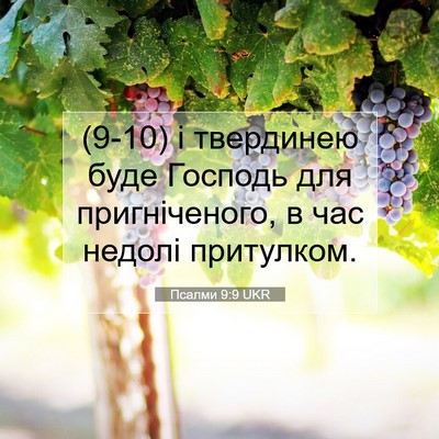 Picture 07 - Псалми 9:9 UKR - (9-10) і твердинею буде - Bible Verse Picture