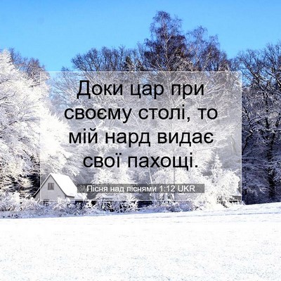 Picture 07 - Пісня над піснями 1:12 UKR - Доки цар при своєму столі, - Bible Verse Picture
