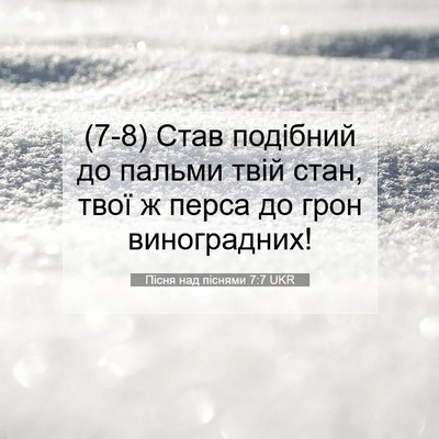 Picture 07 - Пісня над піснями 7:7 UKR - (7-8) Став подібний до пальми - Bible Verse Picture