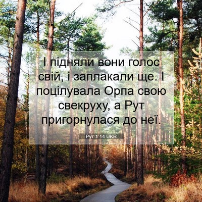 Picture 07 - Рут 1:14 UKR - І підняли вони голос свій, - Bible Verse Picture