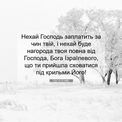 Picture 07 - Рут 2:12 UKR - Нехай Господь заплатить за - Bible Verse Picture