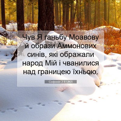 Picture 07 - Софонія 2:8 UKR - Чув Я ганьбу Моавову й - Bible Verse Picture