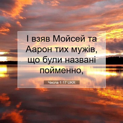 Picture 07 - Числа 1:17 UKR - І взяв Мойсей та Аарон тих - Bible Verse Picture