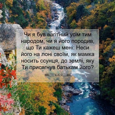 Picture 07 - Числа 11:12 UKR - Чи я був вагітний усім тим - Bible Verse Picture