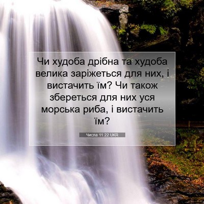 Picture 07 - Числа 11:22 UKR - Чи худоба дрібна та худоба - Bible Verse Picture