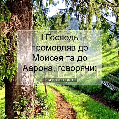 Picture 07 - Числа 19:1 UKR - І Господь промовляв до - Bible Verse Picture