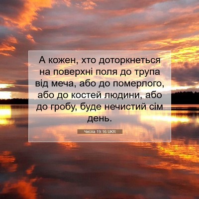 Picture 07 - Числа 19:16 UKR - А кожен, хто доторкнеться - Bible Verse Picture