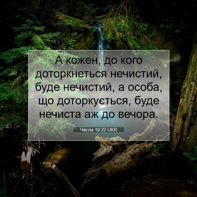 Picture 07 - Числа 19:22 UKR - А кожен, до кого - Bible Verse Picture