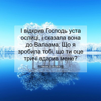 Picture 07 - Числа 22:28 UKR - І відкрив Господь уста - Bible Verse Picture