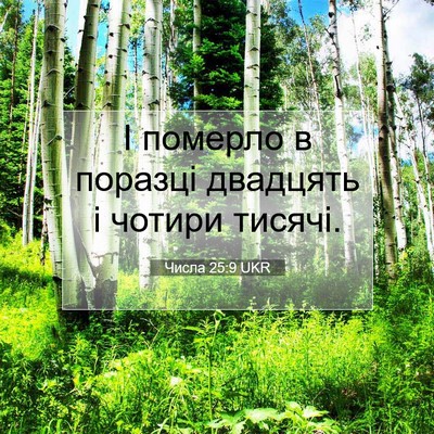 Picture 07 - Числа 25:9 UKR - І померло в поразці - Bible Verse Picture