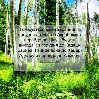 Picture 07 - Числа 34:4 UKR - І скерується вам та - Bible Verse Picture