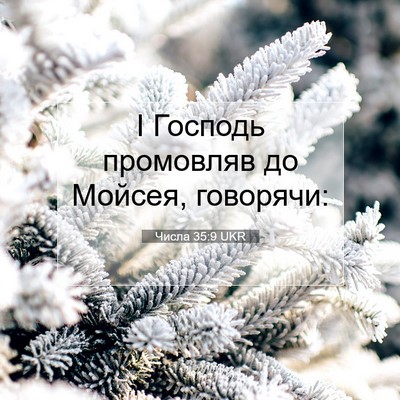 Picture 07 - Числа 35:9 UKR - І Господь промовляв до - Bible Verse Picture