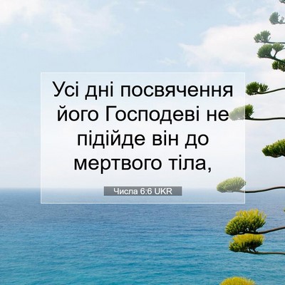 Picture 07 - Числа 6:6 UKR - Усі дні посвячення його - Bible Verse Picture