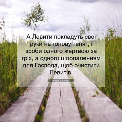 Picture 07 - Числа 8:12 UKR - А Левити покладуть свої - Bible Verse Picture