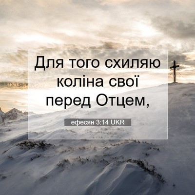 Picture 07 - ефесян 3:14 UKR - Для того схиляю коліна - Bible Verse Picture