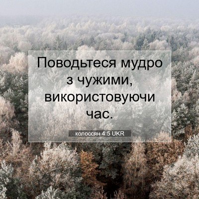 Picture 07 - колоссян 4:5 UKR - Поводьтеся мудро з чужими, - Bible Verse Picture