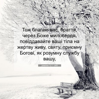 Picture 07 - римлян 12:1 UKR - Тож благаю вас, браття, - Bible Verse Picture