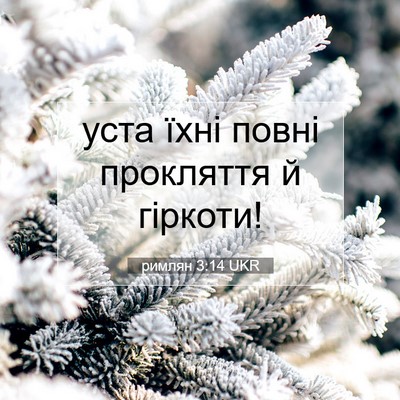 Picture 07 - римлян 3:14 UKR - уста їхні повні прокляття - Bible Verse Picture