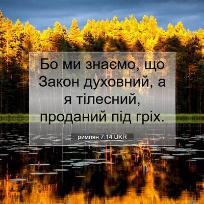 Picture 07 - римлян 7:14 UKR - Бо ми знаємо, що Закон - Bible Verse Picture