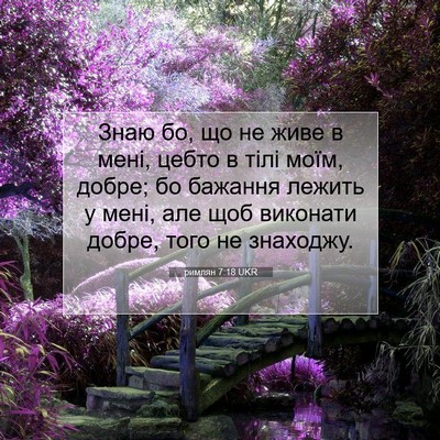 Picture 07 - римлян 7:18 UKR - Знаю бо, що не живе в мені, - Bible Verse Picture