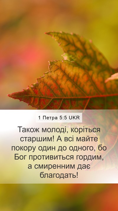 1 Петра 5:5 UKR Bible Verse Image