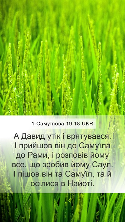 1 Самуїлова 19:18 UKR Bible Verse Image