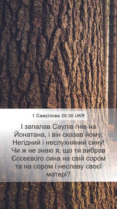 1 Самуїлова 20:30 UKR Bible Verse Image