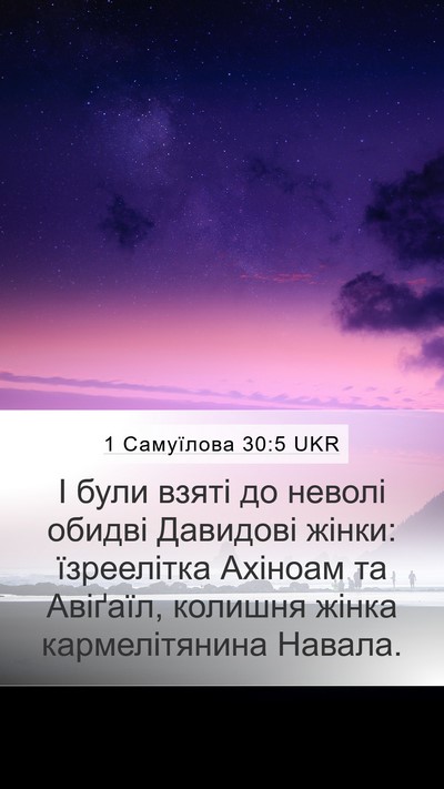 1 Самуїлова 30:5 UKR Bible Verse Image