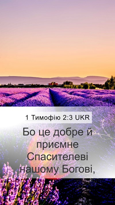 1 Тимофію 2:3 UKR Bible Verse Image