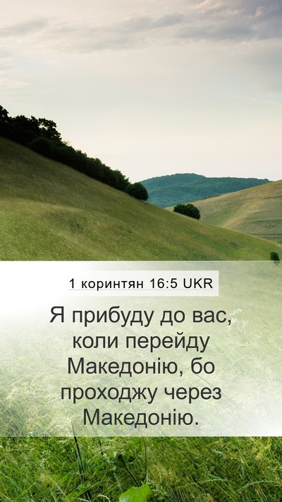 1 коринтян 16:5 UKR Bible Verse Image